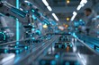© spyrakot - Robotic arms assembling electronic components in smart factory with engineer monitoring process