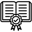 © arga muria - Lesson Completion Outline Icon. Mini Illustration For Modern Concept, Ui, Ux Web And App Development. Related To Education, Learning Management System.