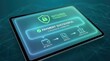 © Настя Шевчук - Secure online payment and bank transfer interface with encryption shield and payment success confirmation, fintech banking UX with wallet, invoice and user-to-bank flow on teal gradient background,