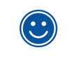 © top png - Blue smiley face icon, a simple and cheerful symbol of happiness and positive emotion
