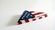 © Shemli - Folded American flag, a symbol of patriotism and remembrance, presented on a clean white background