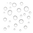 © Pixel_Studio - Water droplets pattern isolated on a transparent background