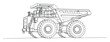 © Maestro - Heavy duty mining dump truck outline for industrial engineering and transportation visuals