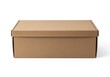 © Pixel Studio - Large beige cardboard storage box with lid isolated on white background