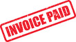 © designar24 - Red rubber stamp impression with the text invoice paid isolated on a white background
