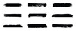 © MDASADUL - Black ink brush stroke set. grunge censorship bars for redacted text. Vector rough divider pack
