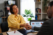 © djile - Female candidate shaking hands with employer at job interview