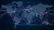 © gabreil - Global Network Connections Map Lines.