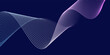 © Muis - Flowing dark blue curve shape with soft gradient vector abstract background, relaxing and tranquil art, can illustrate health medical or sound of music. Vector illustration