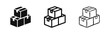 © drawing lines - Shipping Cardboard Boxes Icon Set for Logistics, Delivery and Moving