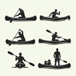 © Jacksn - Canoe Silhouette Collection: Paddling, Recreation, Family Adventure