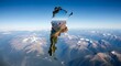 © Png stock - Whisk shaped landscape aerial view of mountains and valleys natural formation high quality
