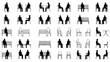 © Stock Image Paradise - Various people sitting on 2D CAD designed chairs and benches in public spaces