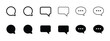 © vision Alamin vai A - Chat icon set, speech bubble icons outline filled styles, messaging symbols UI communication app interface feedback talk pictogram text illustration