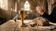 © MST - Spiritual Moment of Prayer with Communion Bread and Chalice