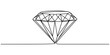 © DCB Line Stocker - Continuous single line drawing of a diamond gemstone Vector, illustration