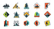 © MASJAB - Collection of various ski warning signs.