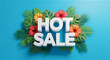 © MDShebJan - Tropical Summer Hot Sale 3D Text with Flowers and Leaves