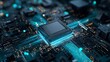 © vano - Microchip on circuit board.