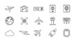 © Safa_Sekar Madinah - Set of travel and aviation related line art icons.