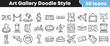 © Vectoravec - Set of thirty hand drawn doodle style icons for a local art gallery
