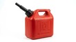 © Rizwan Akbar - Compact red gasoline storage tank with convenient handle, presented as a professional product graphic on white backdrop.