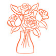 © Vexels - Stylish rose bouquet line art design