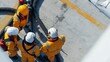 © spyrakot - Airport ground crew training on fuel hose safety procedure with instructor