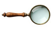 © Andrei - Antique Brass Magnifying Glass with Wooden Handle