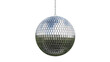 © Lily - Silver disco ball with chain hanging, isolated on transparent background