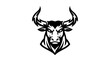 © Stockin - Black and white bull head logo.