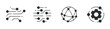 © tutti_frutti - Network data flow icons depicting global connections on white background. Editable stroke