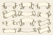 © SagoriRani - Vintage scroll banners collection antique parchment style illustration