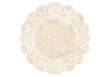© URU - Round Watercolor Paper Lace Doily with Marble Texture - Transparent PNG300dpi
