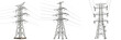 © Ibrar - Industrial High Voltage Electricity Transmission Tower Pylon Isolated on Transparent Background Power Energy PNG Asset.