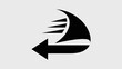 © muse - Sailboat and arrow hybrid on white – Great for travel marketing, venture capital, or progress-oriented leadership coaching.