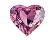 © devdesignnotes - Exquisite brilliant cut pink gemstone meticulously shaped into a perfect romantic heart symbol rendered realistically  