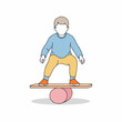 © Pemari - Child Balancing on a Board for Fun Indoor Activity