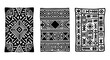 © Pen-i - Tribal Patterns: Abstract Geometric Designs in Black and White