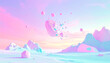 © RaffaStock - Paisagem abstrata com elementos flutuantes