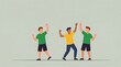 © Daniel Miler - Three diverse individuals enthusiastically celebrating joy.