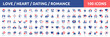 © Icons-Studio - Love icon collection, containing heart, dating, romance, couple, relationship and more. Vector illustration.