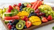 © Muhammad Fariel - Fresh fruit assortment on wooden platter for healthy snacking and meal prep ideas