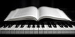 © MonkeyZ - Open Music Book Resting on a Black and White Piano Keyboard