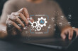 © Nirusmee - Man using AI agents to automate document management and data workflows, representing intelligent process optimization and smart digital system integration.
