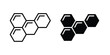 © Annimo - Honeycomb icon thin line and black silhouette flat style
