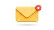 © Md - UI Email Notification Element – Envelope Icon with Badge Indicator in Minimal Floating Design on White Background