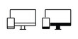 © Annimo - Responsive icon thin line and black silhouette flat style