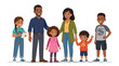 © siti - Happy Diverse Family Poses Together Smiling For Portrait.