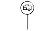 © Roshida - Vibrant and clear road signs vector icon illustration perfect for modern traffic navigation projects, featuring sleek minimalist design elements ideal for scalable graphic resources.